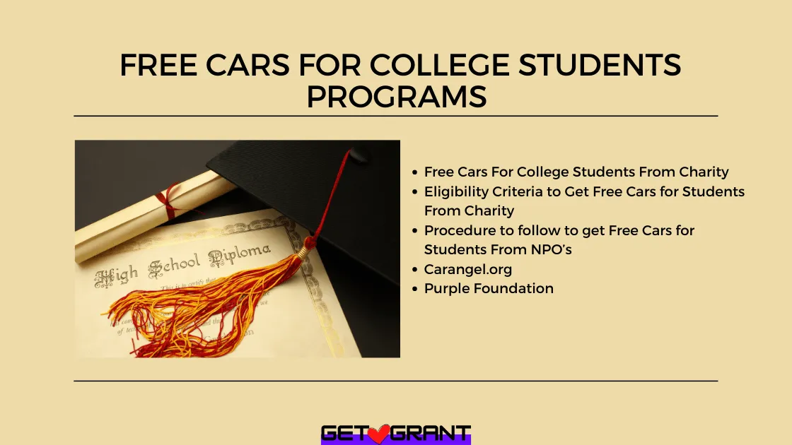 Free Cars for College Students Programs