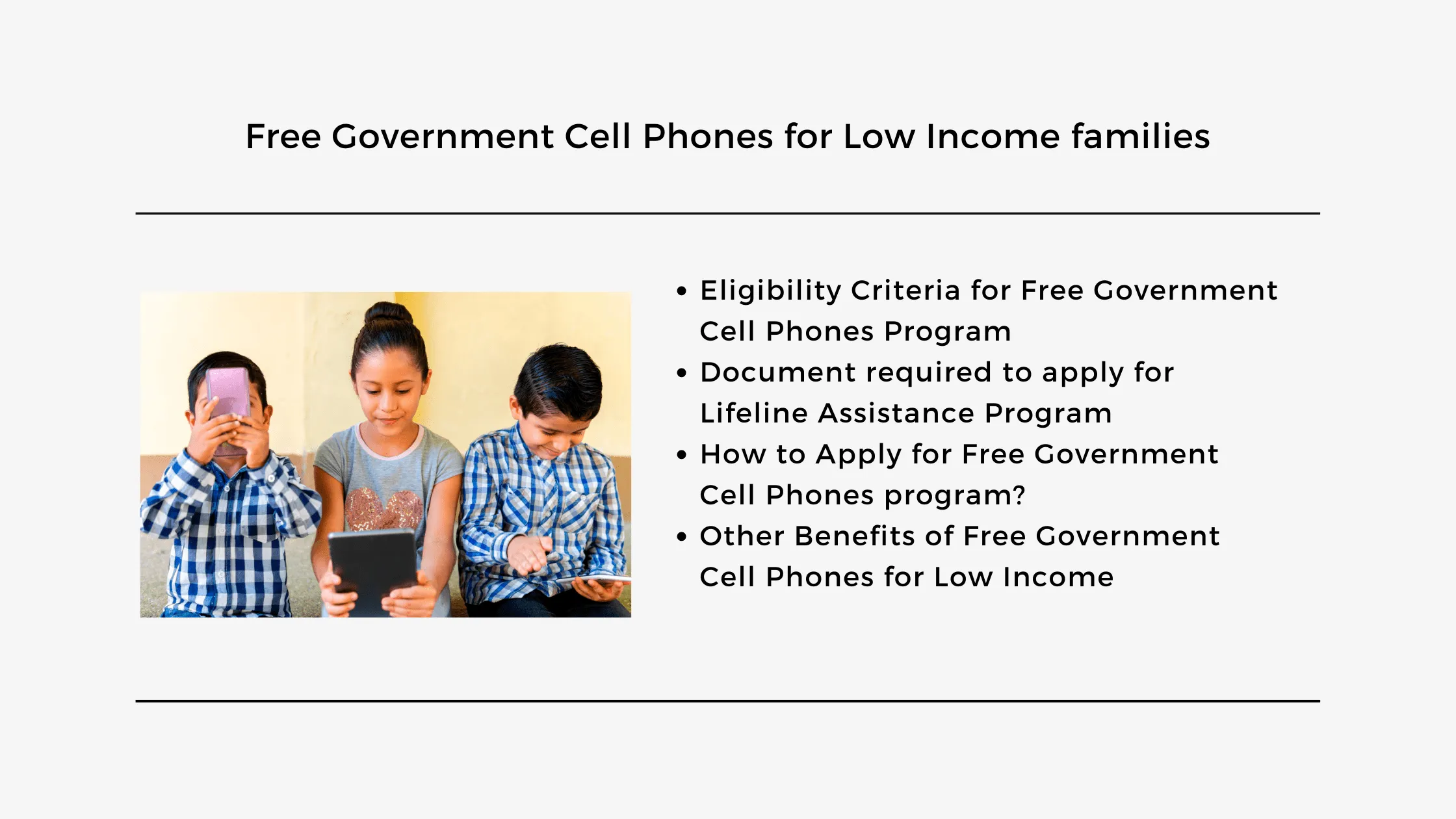 Free Government Cell Phones for Low Income families