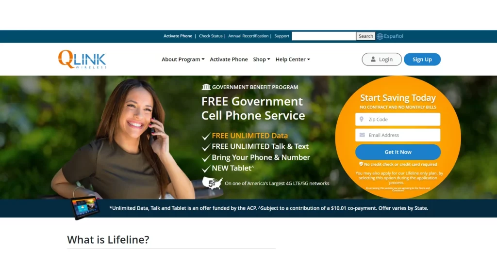 Q Link Wireless free government tablets